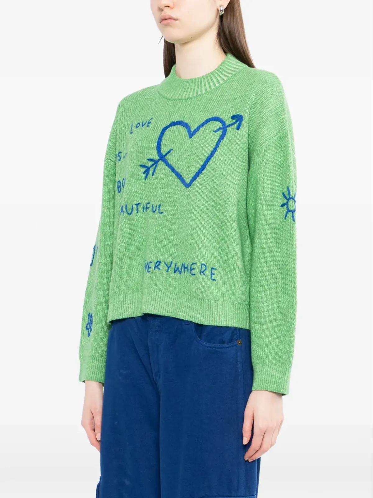 Mira Mikati ハート刺繍セーター - 画像3