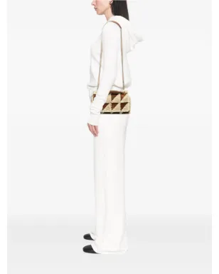 Saint Laurent Pre-Owned ビンテージ 2022 スエードとシアリング パッチワーク ジャミー ショルダーバッグ ブラウン - サムネイル2