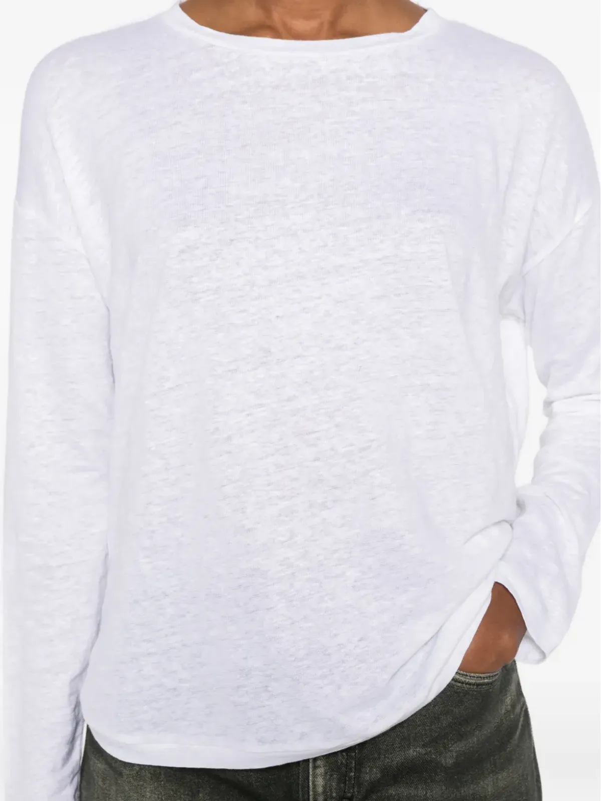 Majestic Filatures curved-hem T-shirt - 画像5