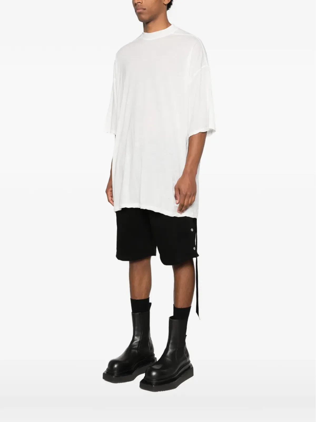 Rick Owens DRKSHDW リボンディテール Tシャツ - 画像3