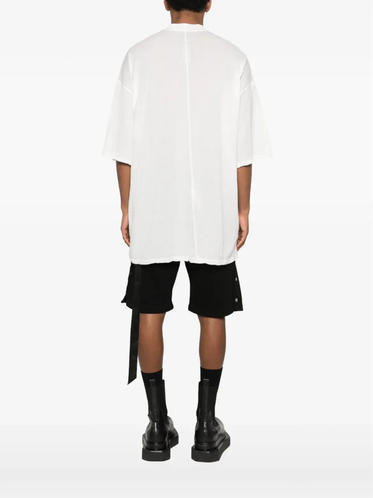 Rick Owens DRKSHDW リボンディテール Tシャツ - 画像4