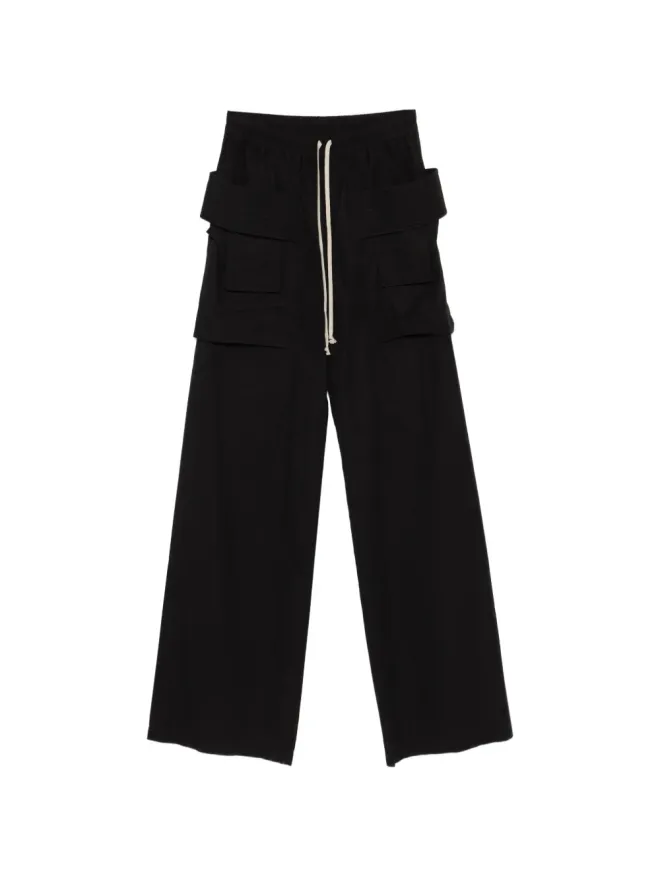 Rick Owens DRKSHDW Rick Owens DRKSHDW ドローストリングコットンパンツ - ブラックの商品画像