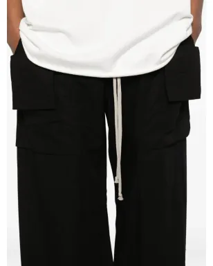 Rick Owens DRKSHDW ドローストリングコットンパンツ - ブラック - サムネイル5