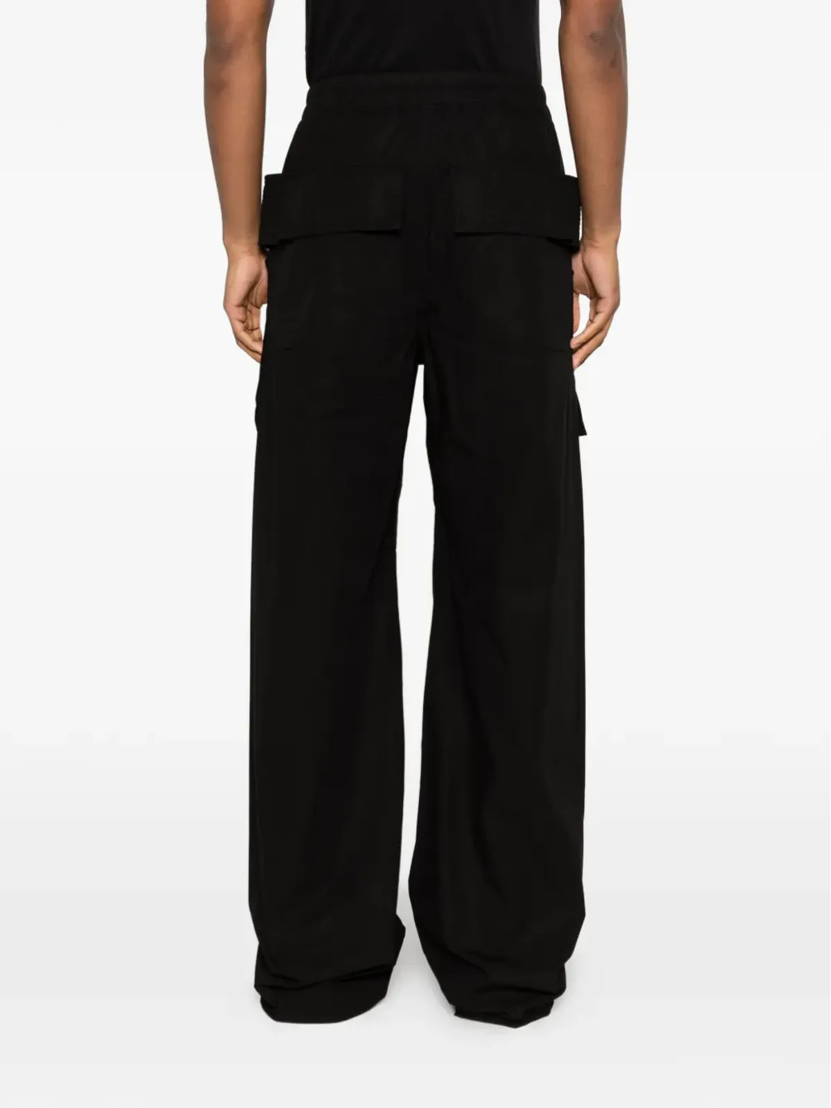 Rick Owens DRKSHDW ドローストリングコットンパンツ - ブラック - 画像4