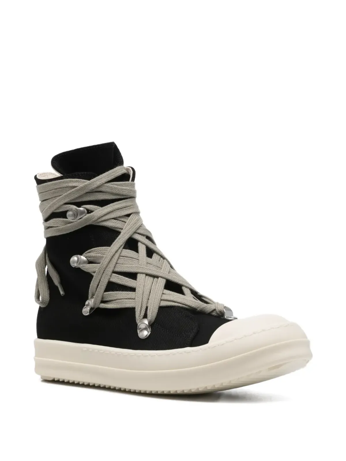 Rick Owens DRKSHDW アイレット付きレースアップスニーカー - 画像2