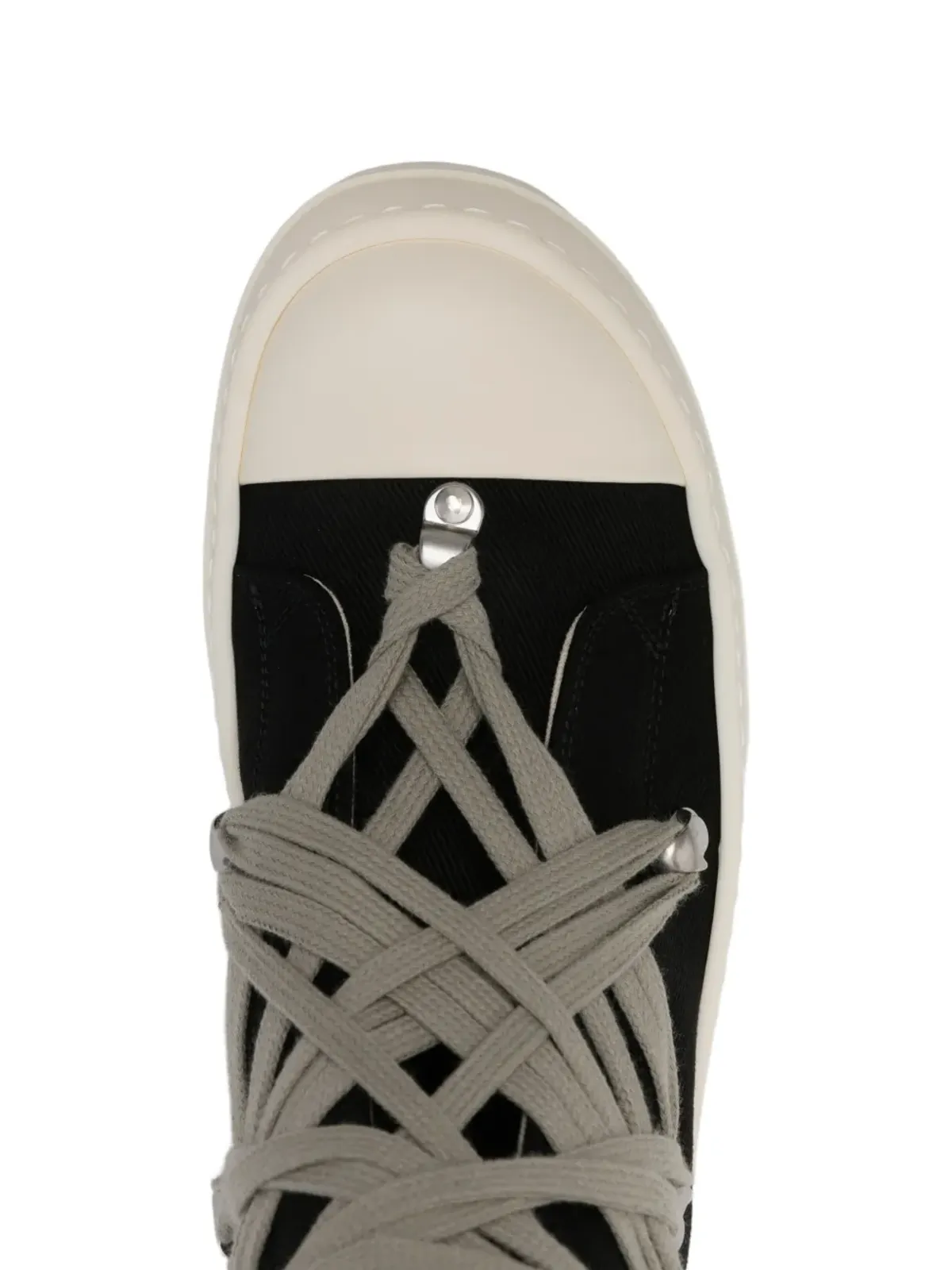 Rick Owens DRKSHDW アイレット付きレースアップスニーカー - 画像4