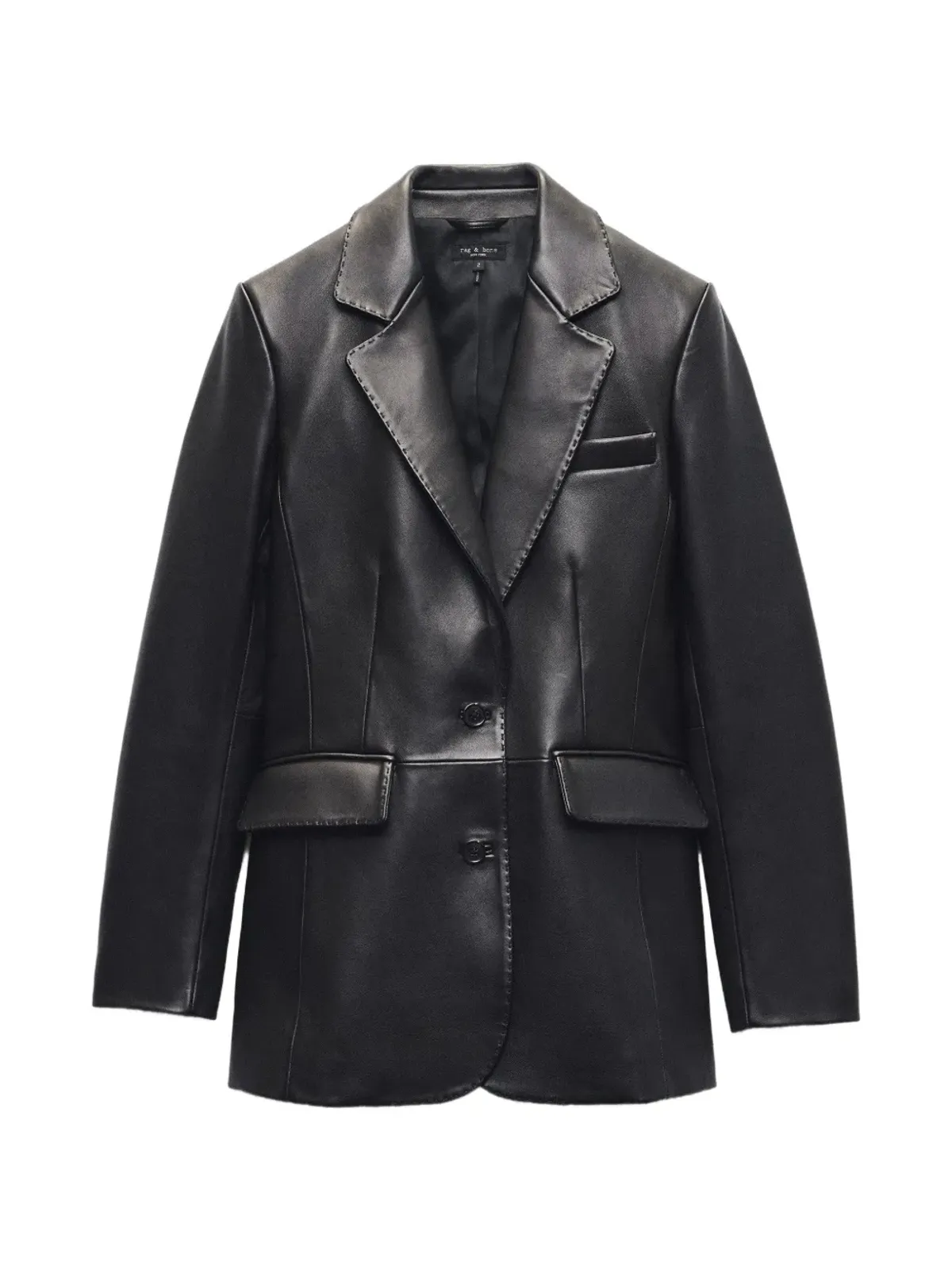 rag & bone アッシュレザー ブレザー - 画像1