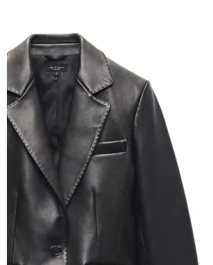 rag & bone アッシュレザー ブレザー - サムネイル2