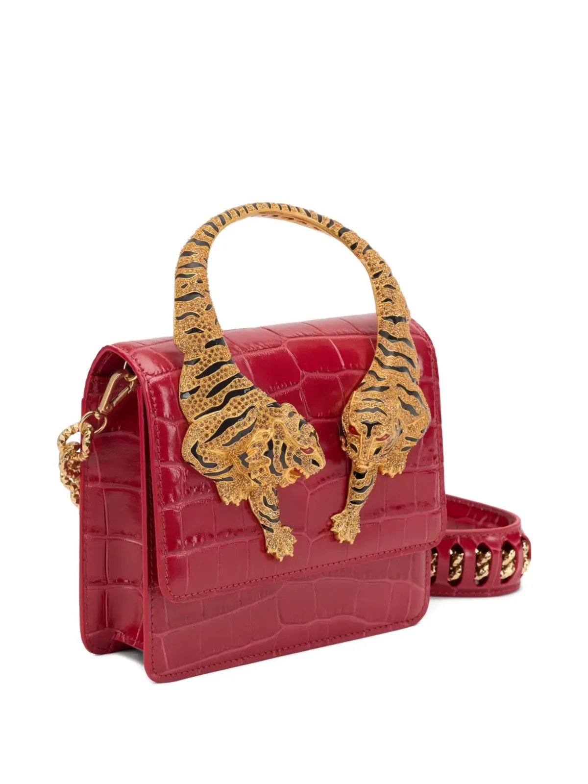 Roberto Cavalli ロアー・タイガーモチーフ トートバッグ - 画像3