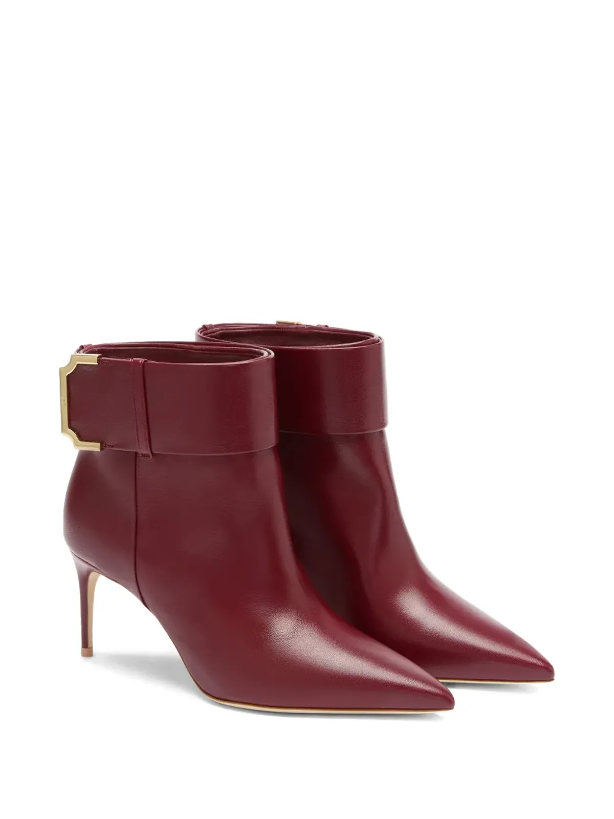 Malone Souliers ロッセラ ベルトディテール レザー アンクルブーツ - レッド - 画像2