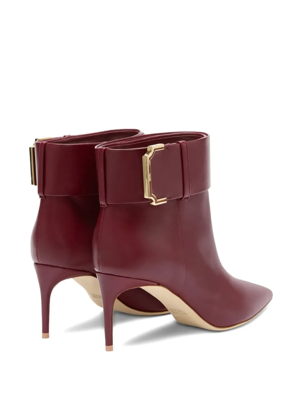 Malone Souliers ロッセラ ベルトディテール レザー アンクルブーツ - レッド - 画像3