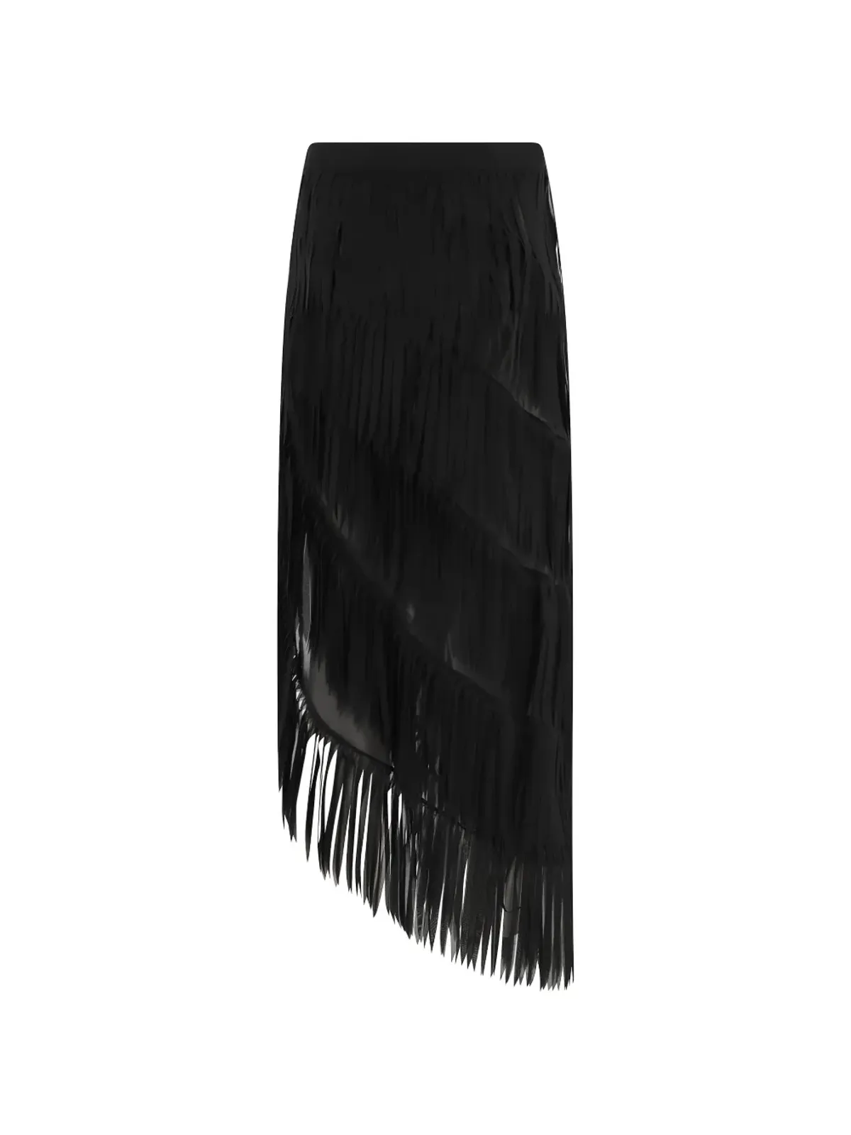Erika Cavallini Melania fringed skirt - Black - 画像2