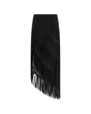 Erika Cavallini Melania fringed skirt - Black - サムネイル2