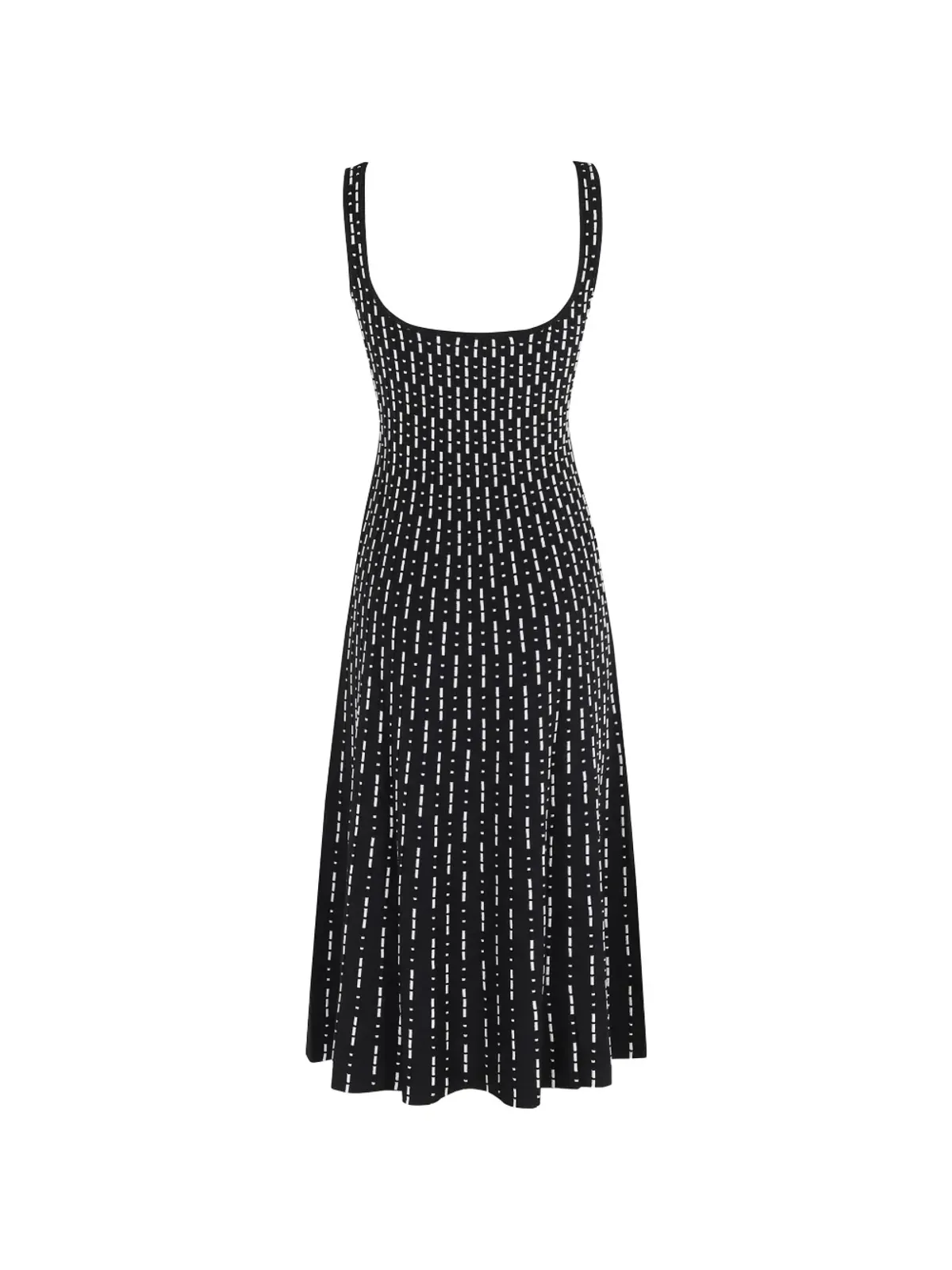 STAUD Ellison square-neck knitted midi dress - Black - 画像2