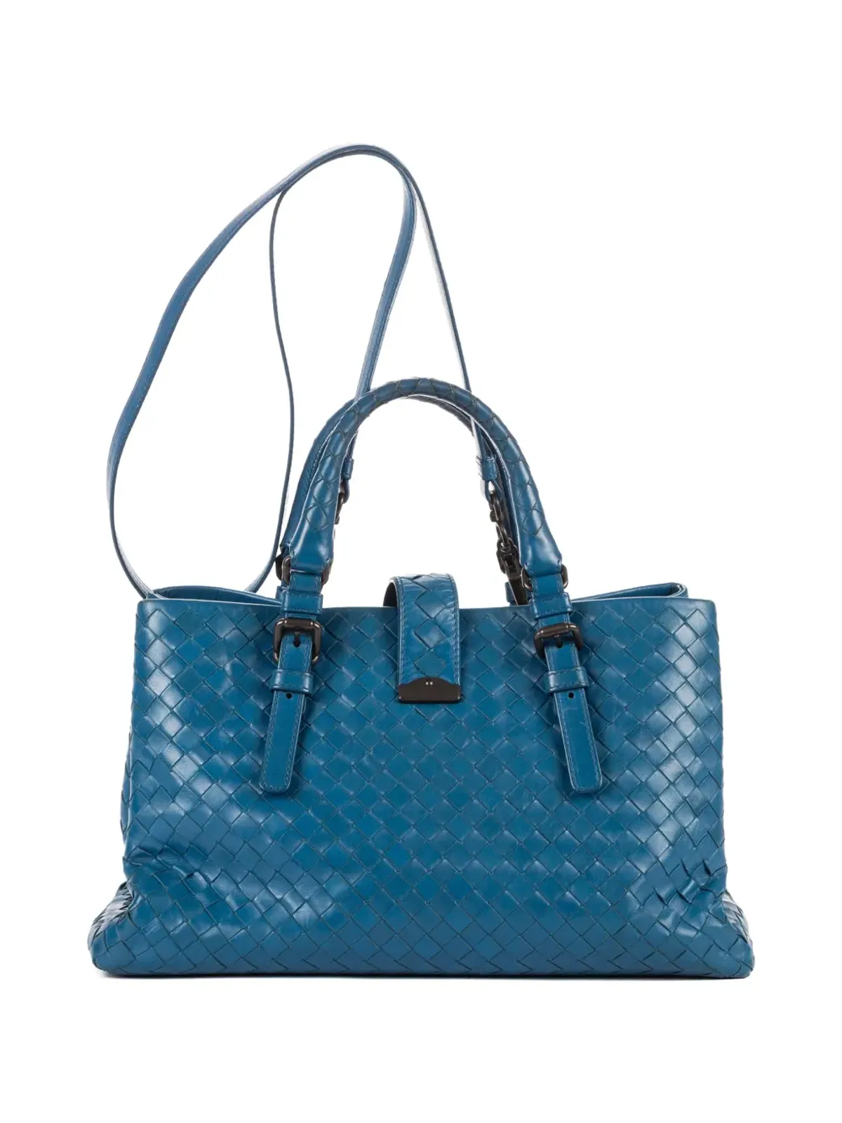 Bottega Veneta ビンテージ Roma intrecciato トートバッグ ブルー - 画像2