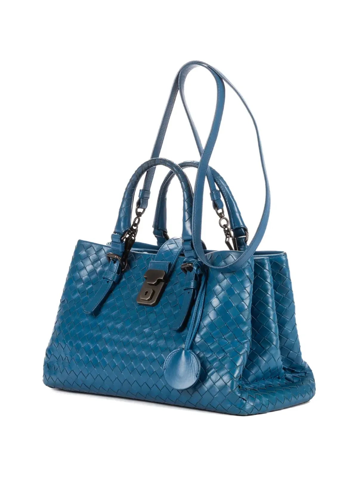Bottega Veneta ビンテージ Roma intrecciato トートバッグ ブルー - 画像3