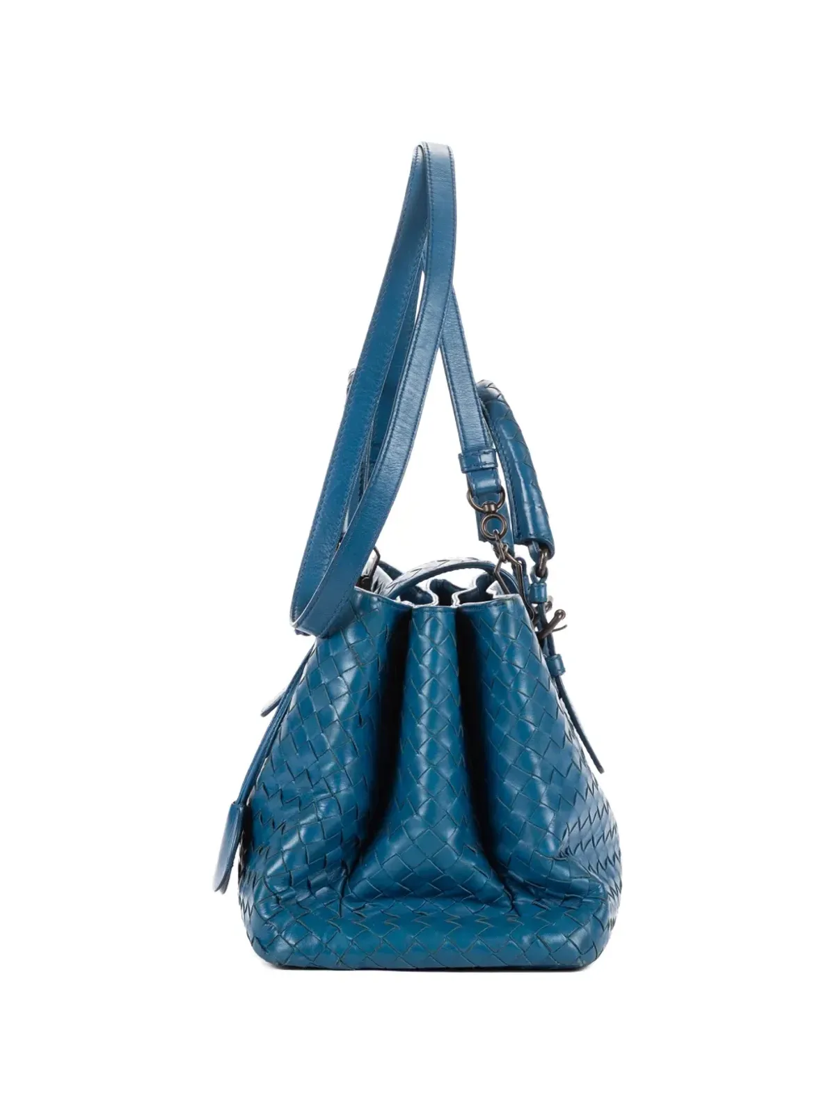 Bottega Veneta ビンテージ Roma intrecciato トートバッグ ブルー - 画像4