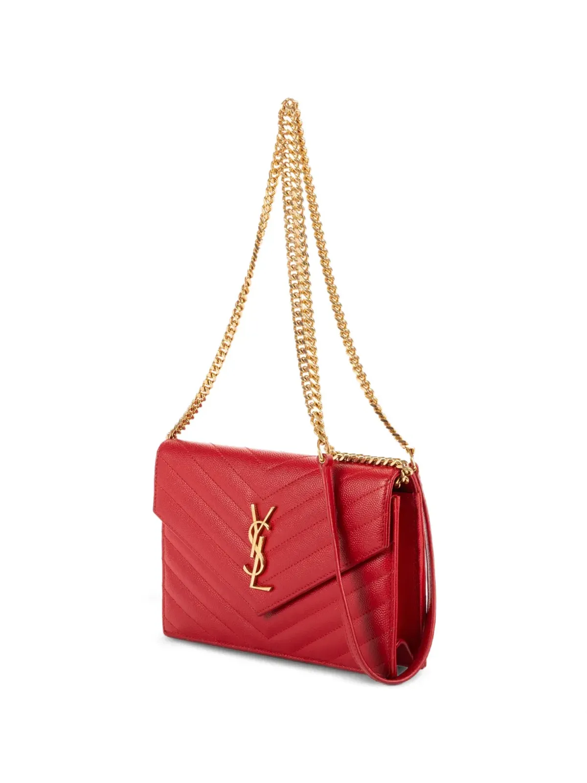 Saint Laurent Pre-Owned レッド チェーンストラップ ショルダーバッグ - 画像3