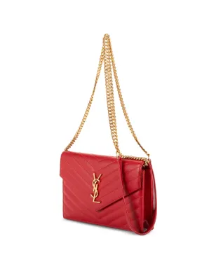 Saint Laurent Pre-Owned レッド チェーンストラップ ショルダーバッグ - サムネイル3