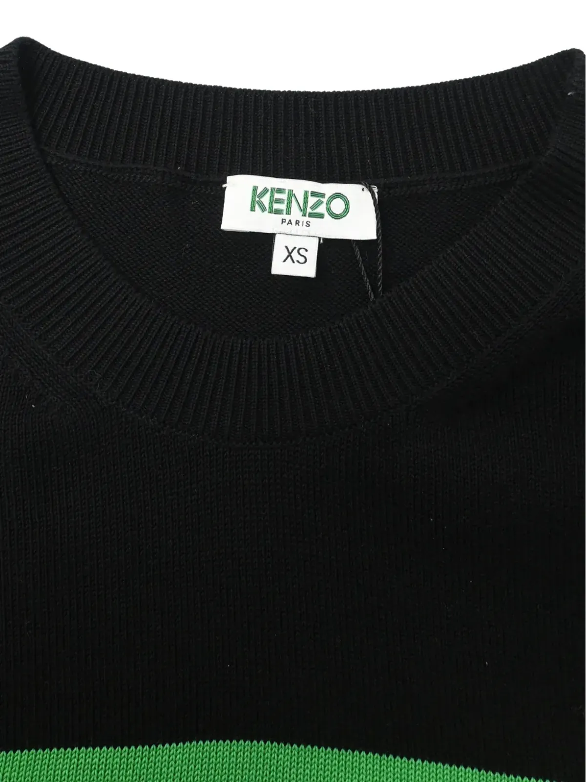 Kenzo ビンテージ ロゴインターシャセーター - ブラック - 画像4