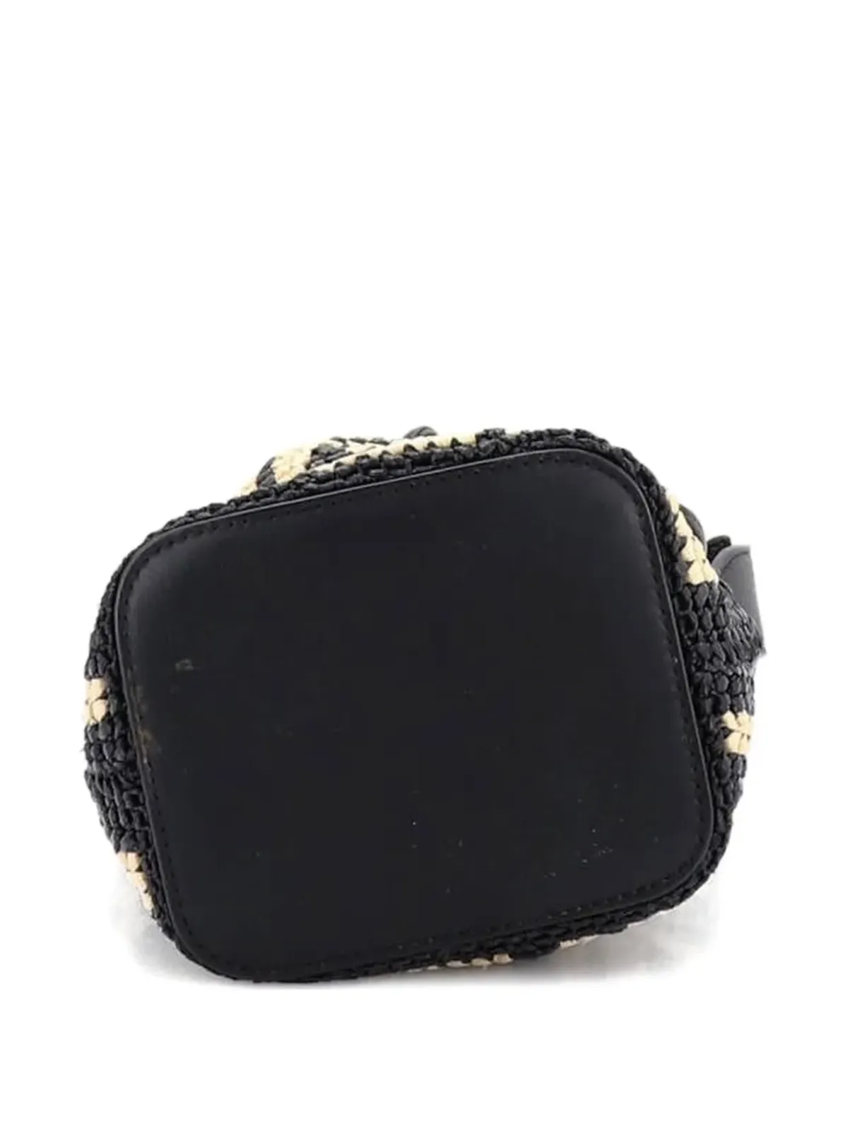 Fendi Pre-Owned モン・トレゾール ズッカ ラフィア バケットバッグ - 画像4