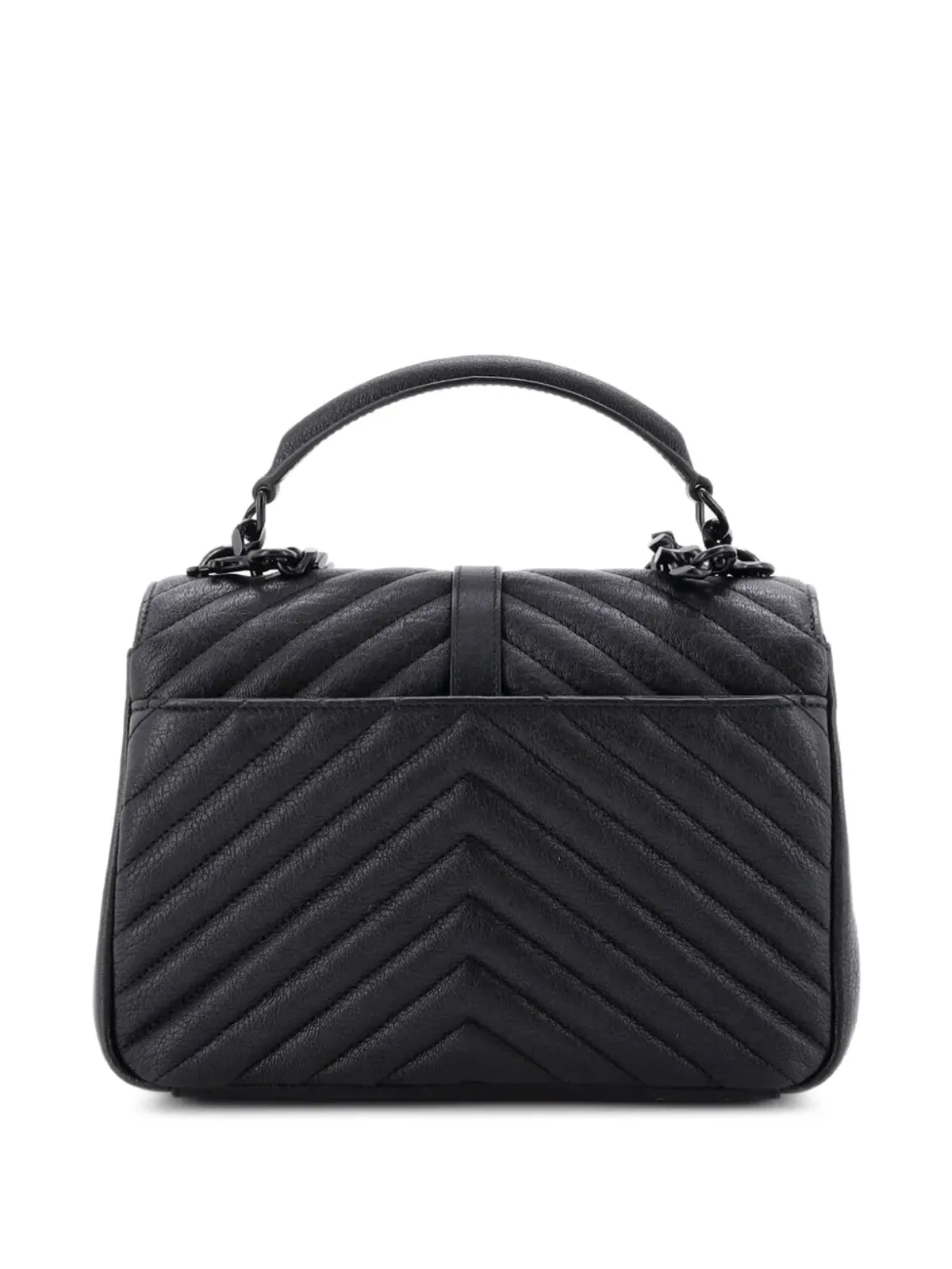 Saint Laurent Pre-Owned クラシック・モノグラム・カレッジバッグ キルテッドレザー ミディアム ショルダーバッグ - ブラック - 画像2