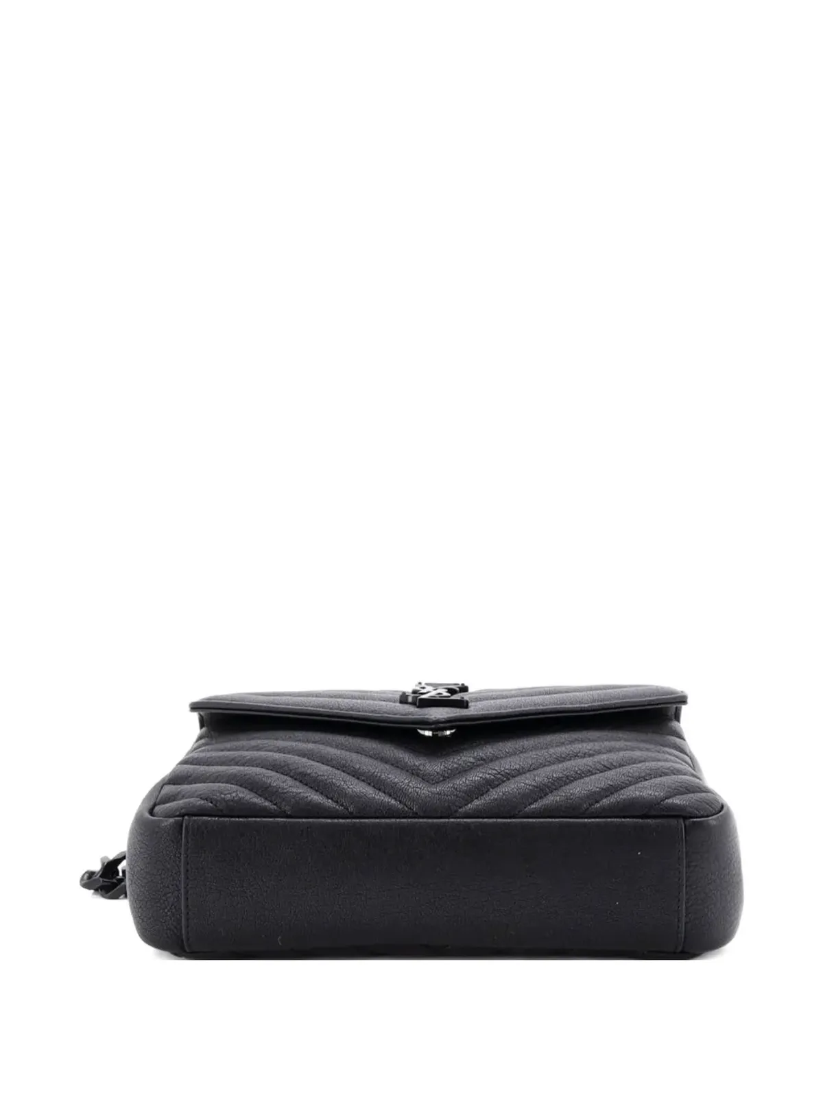 Saint Laurent Pre-Owned クラシック・モノグラム・カレッジバッグ キルテッドレザー ミディアム ショルダーバッグ - ブラック - 画像3