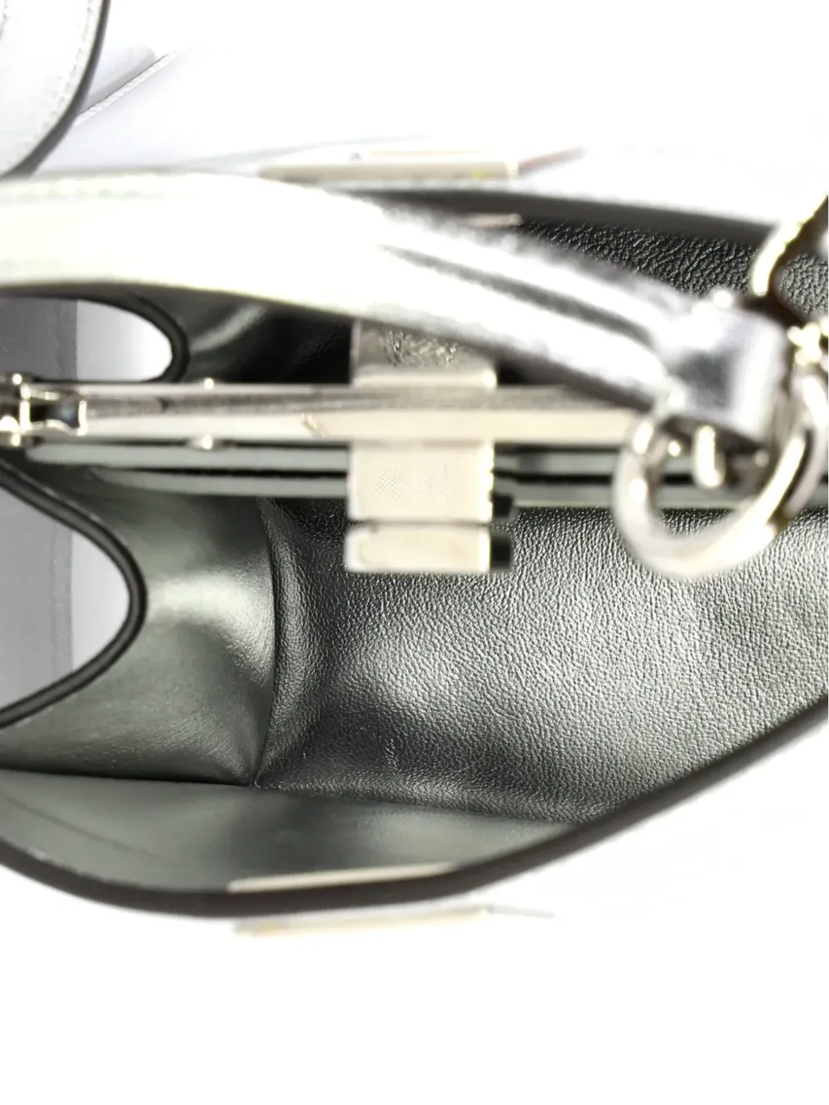 Fendi Pre-Owned x Marc Jacobs Peekaboo ISeeU バッグ レザー ペティート サッチェル - シルバー - 画像5