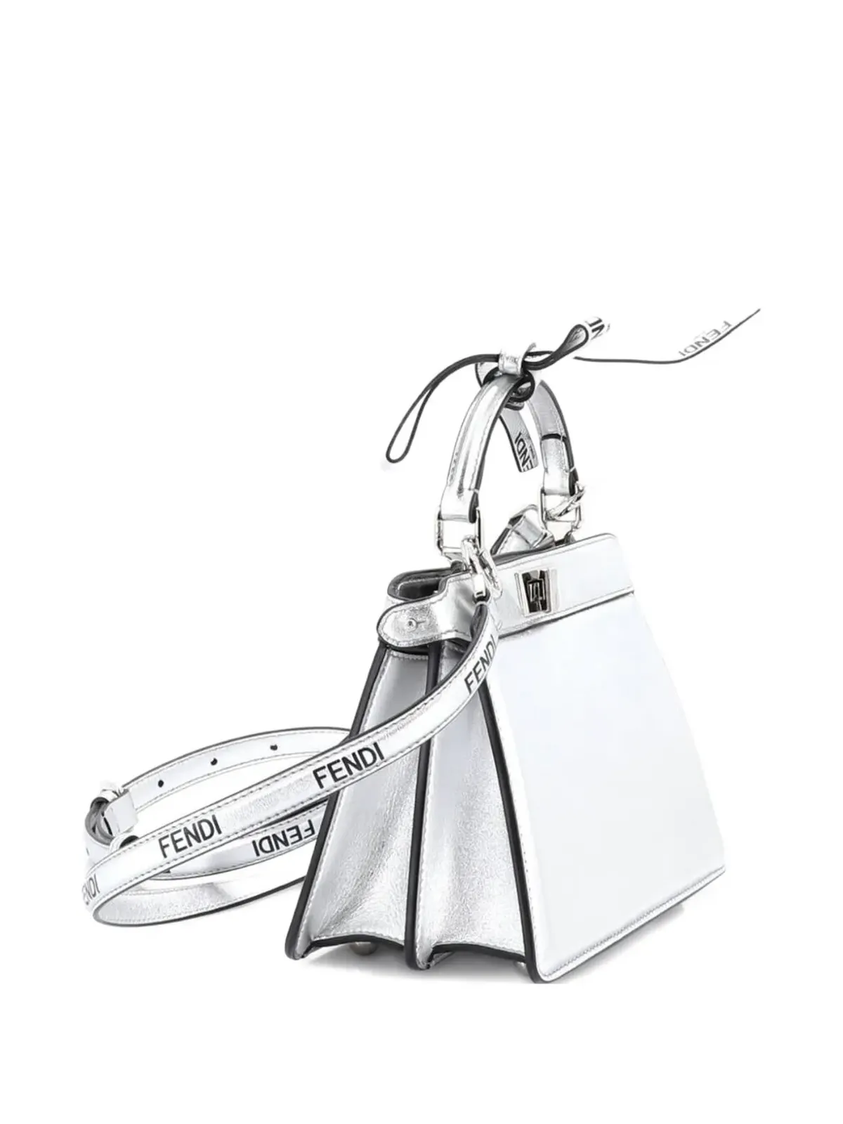 Fendi Pre-Owned x Marc Jacobs Peekaboo ISeeU バッグ レザー ペティート サッチェル - シルバー - 画像3