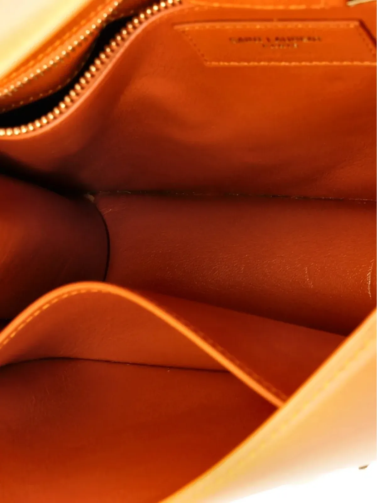 Saint Laurent Pre-Owned Carre Satchel crossbody bag - Orange - 画像5
