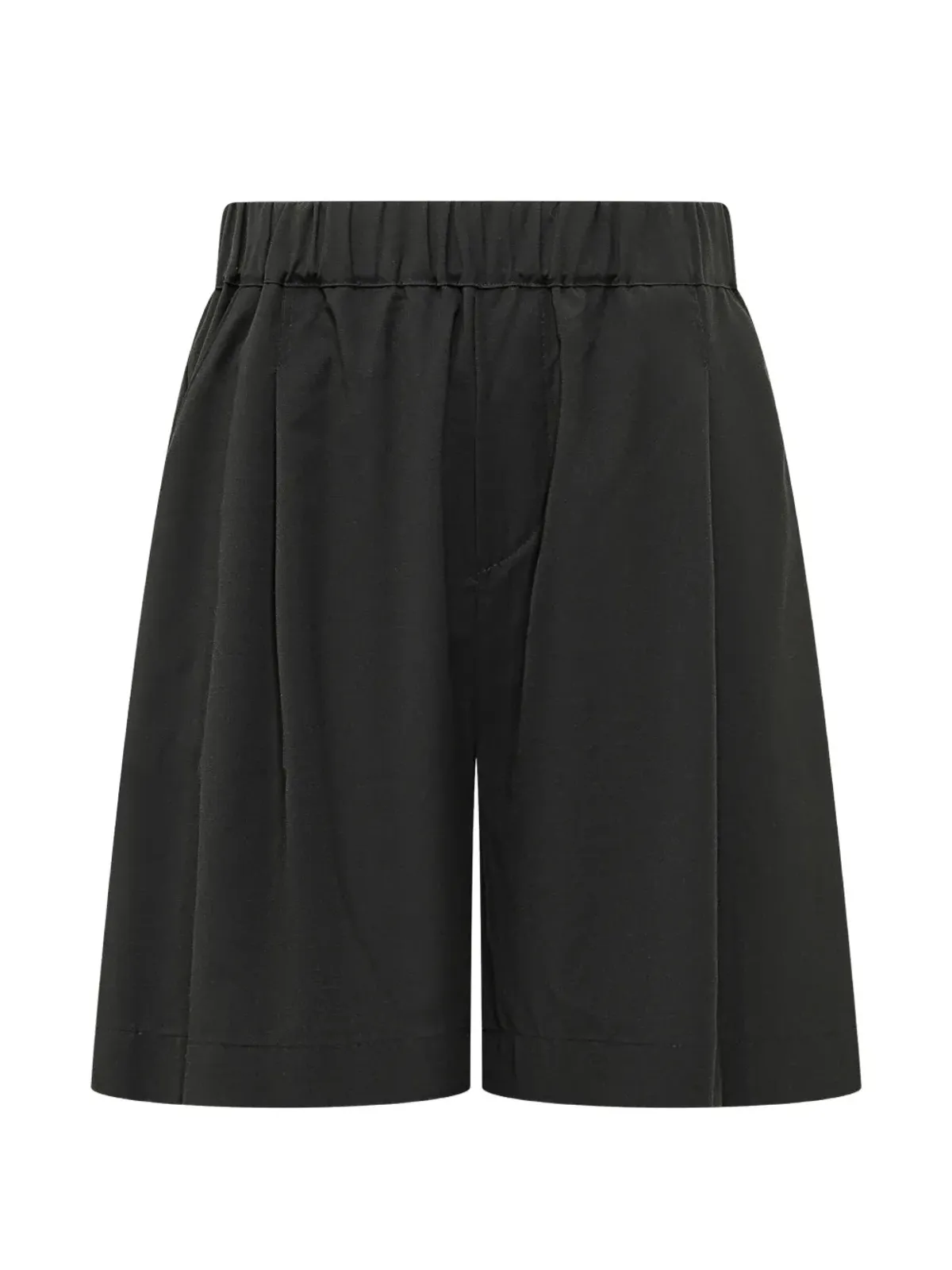 A Paper Kid エラスティックウェストバンド ベルマダショーツ - ブラック - 画像1