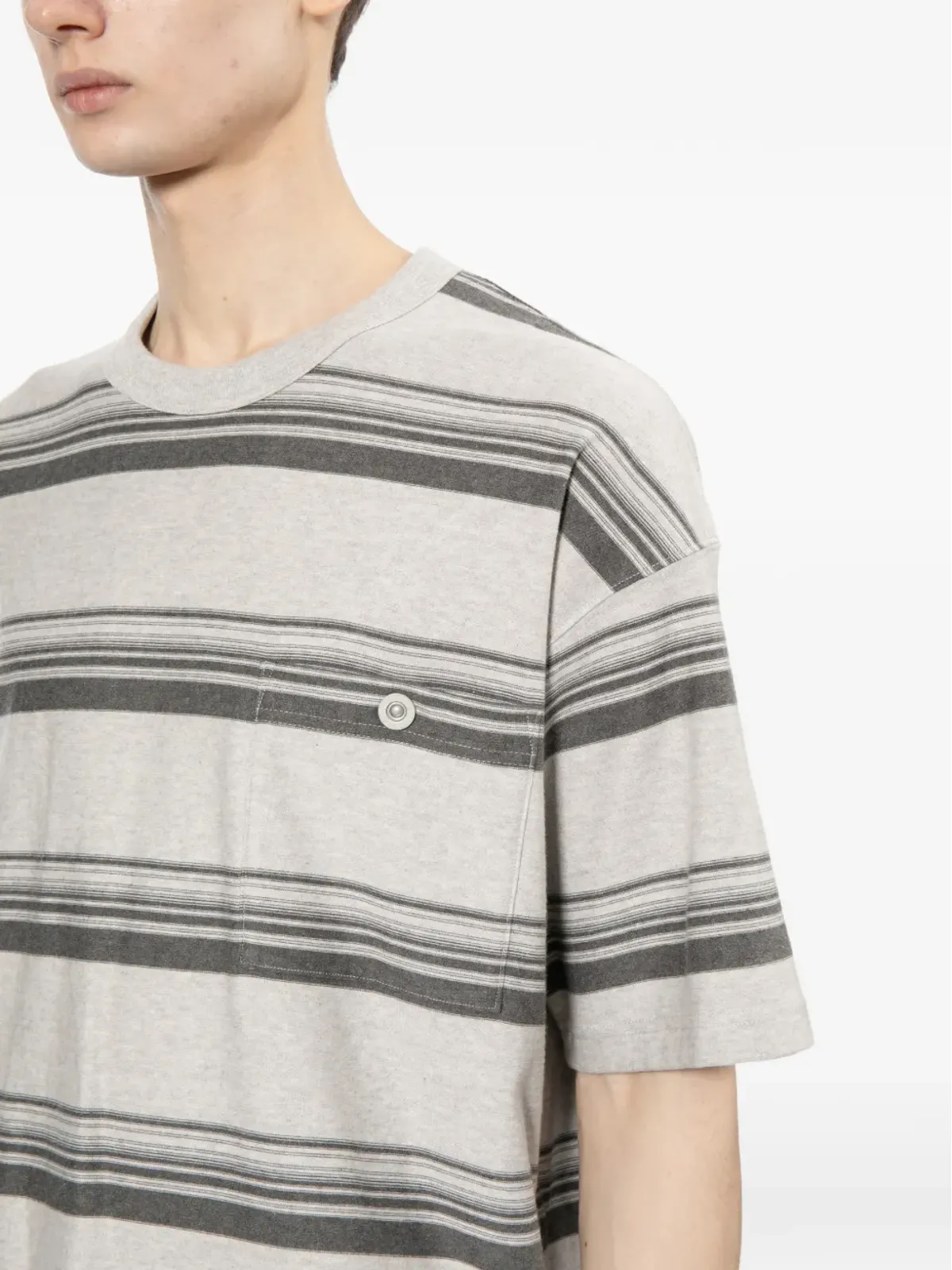 Comme des Garçons Homme ストライプTシャツ - Grey - 画像5