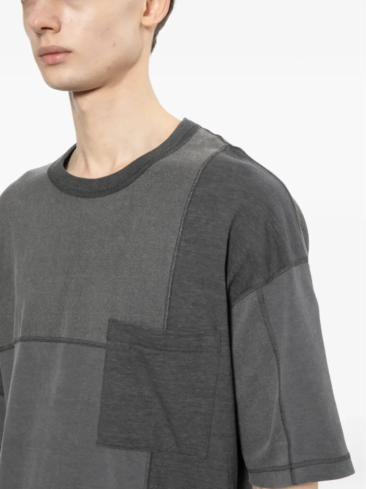 Comme des Garçons Homme パッチワークTシャツ - 画像5