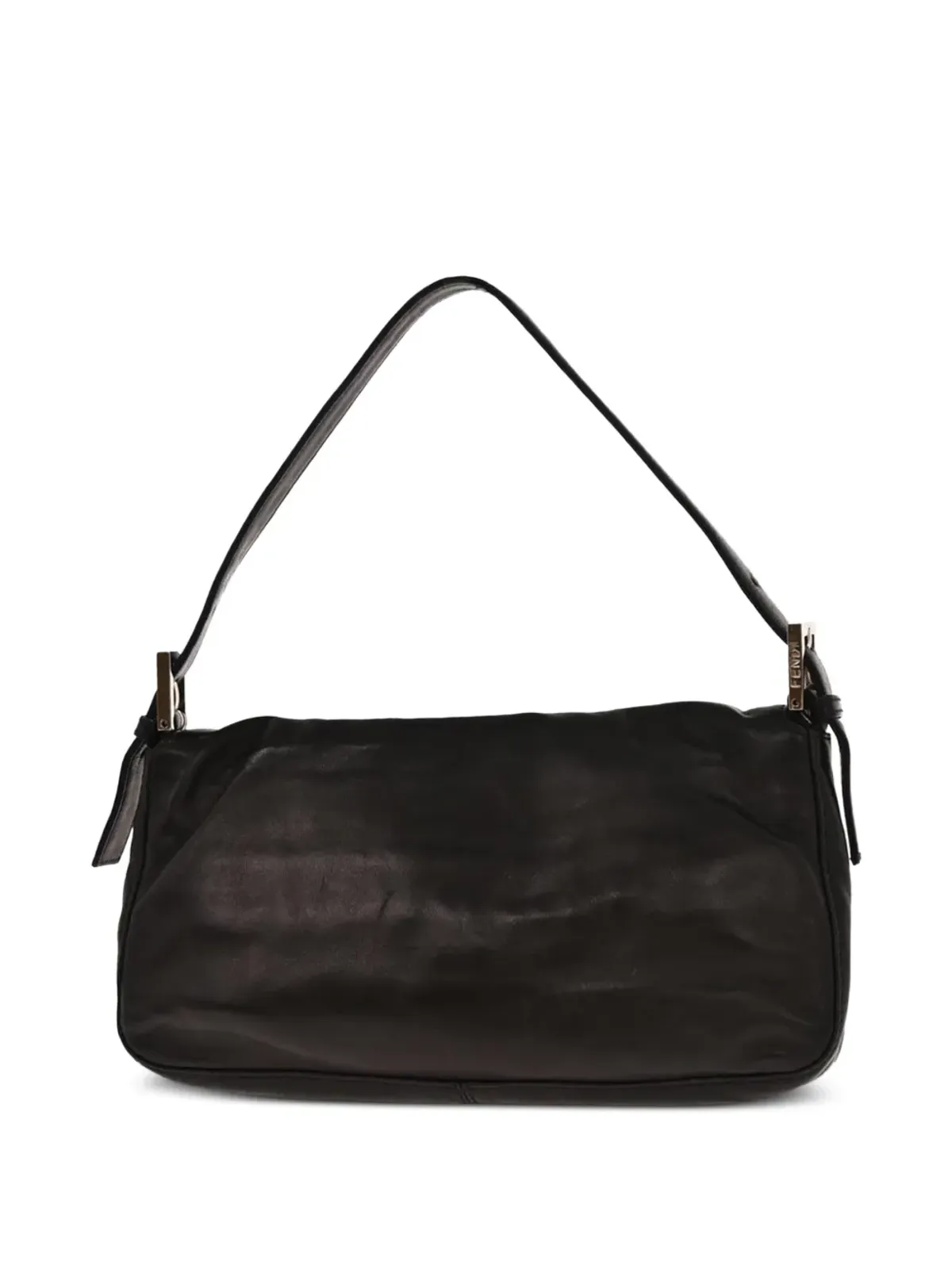 Fendi Pre-Owned 2000 バゲット レザー ハンドバッグ ブラック - 画像2