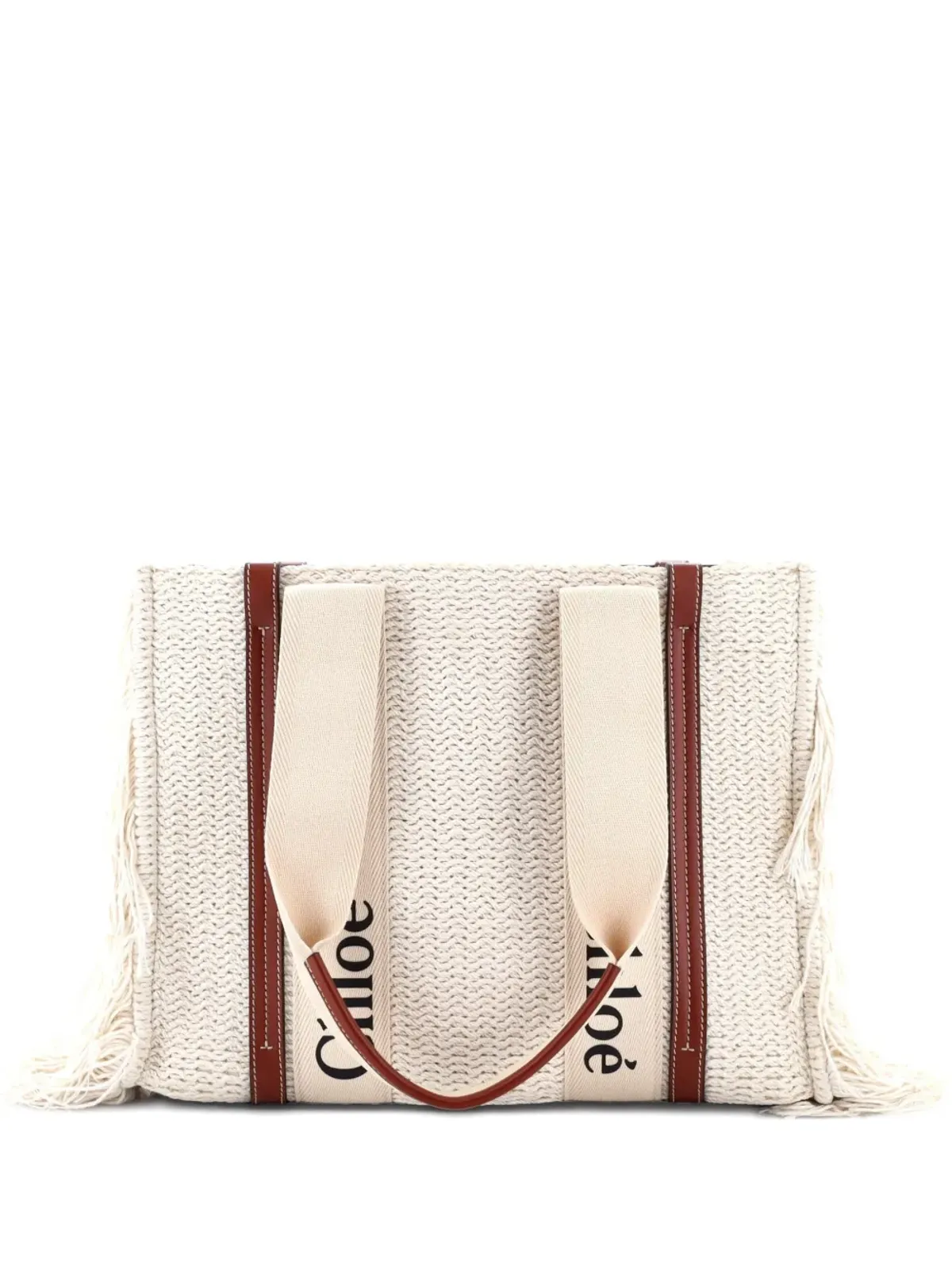 Chloé Pre-Owned ウッディフリンジ ウール トートバッグ - 画像1