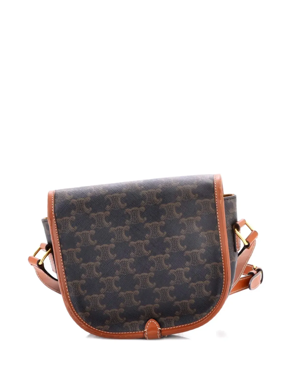 Celine Pre-Owned フォルコ バッグ トリオンプ コーテッドキャンバス クロスボディバッグ ブラウン - 画像2