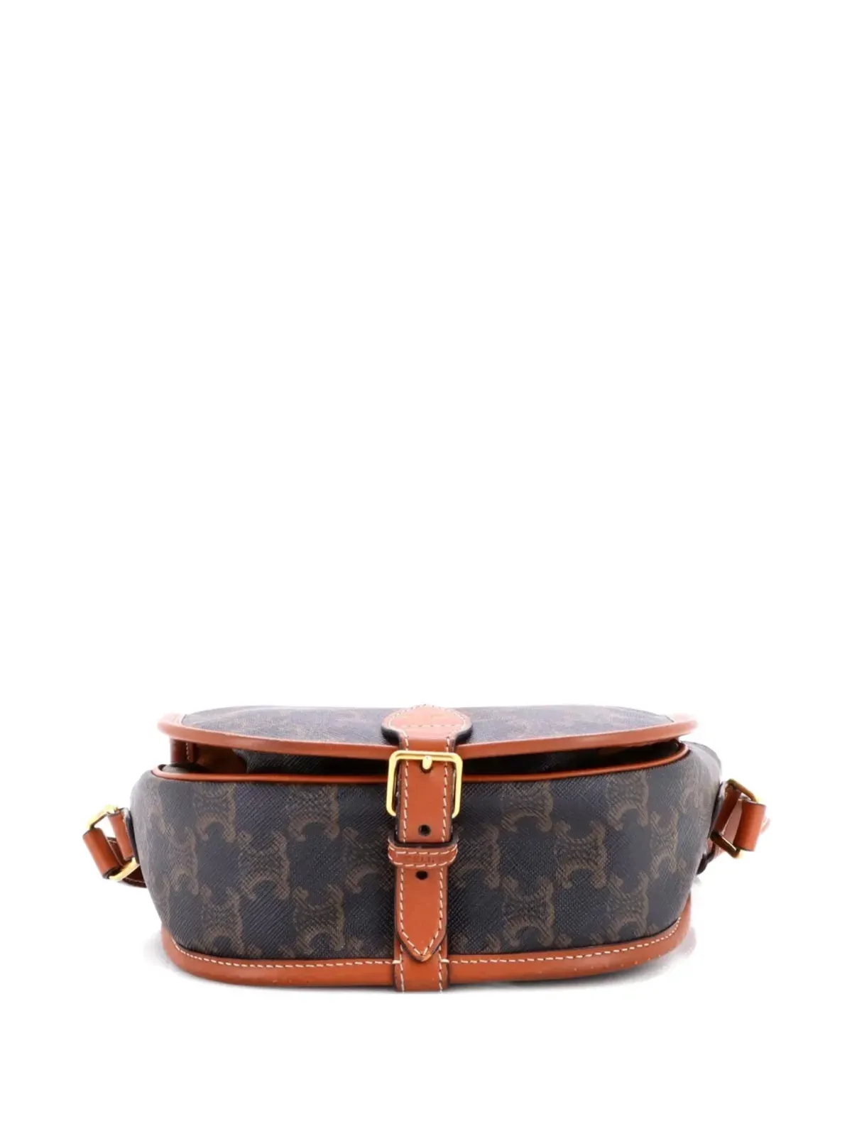 Celine Pre-Owned フォルコ バッグ トリオンプ コーテッドキャンバス クロスボディバッグ ブラウン - 画像4