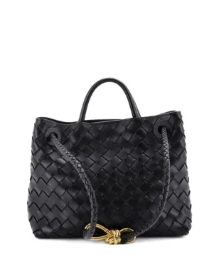 Bottega Veneta Pre-Owned Andiamo トップハンドルバッグ イントレッチャート ナッパ 小型サッチェル - ブラック - サムネイル1