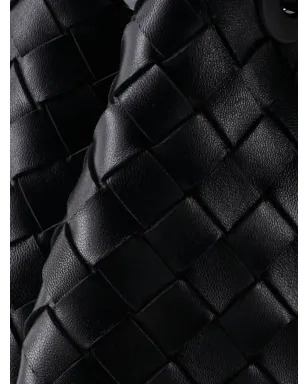 Bottega Veneta Pre-Owned Andiamo トップハンドルバッグ イントレッチャート ナッパ 小型サッチェル - ブラック - サムネイル5