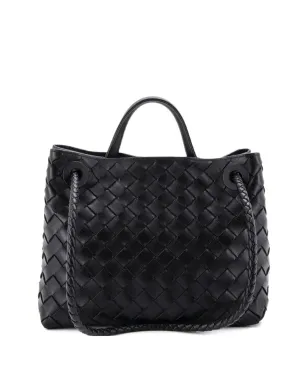 Bottega Veneta Pre-Owned Andiamo トップハンドルバッグ イントレッチャート ナッパ 小型サッチェル - ブラック - サムネイル2