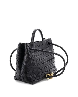Bottega Veneta Pre-Owned Andiamo トップハンドルバッグ イントレッチャート ナッパ 小型サッチェル - ブラック - サムネイル3