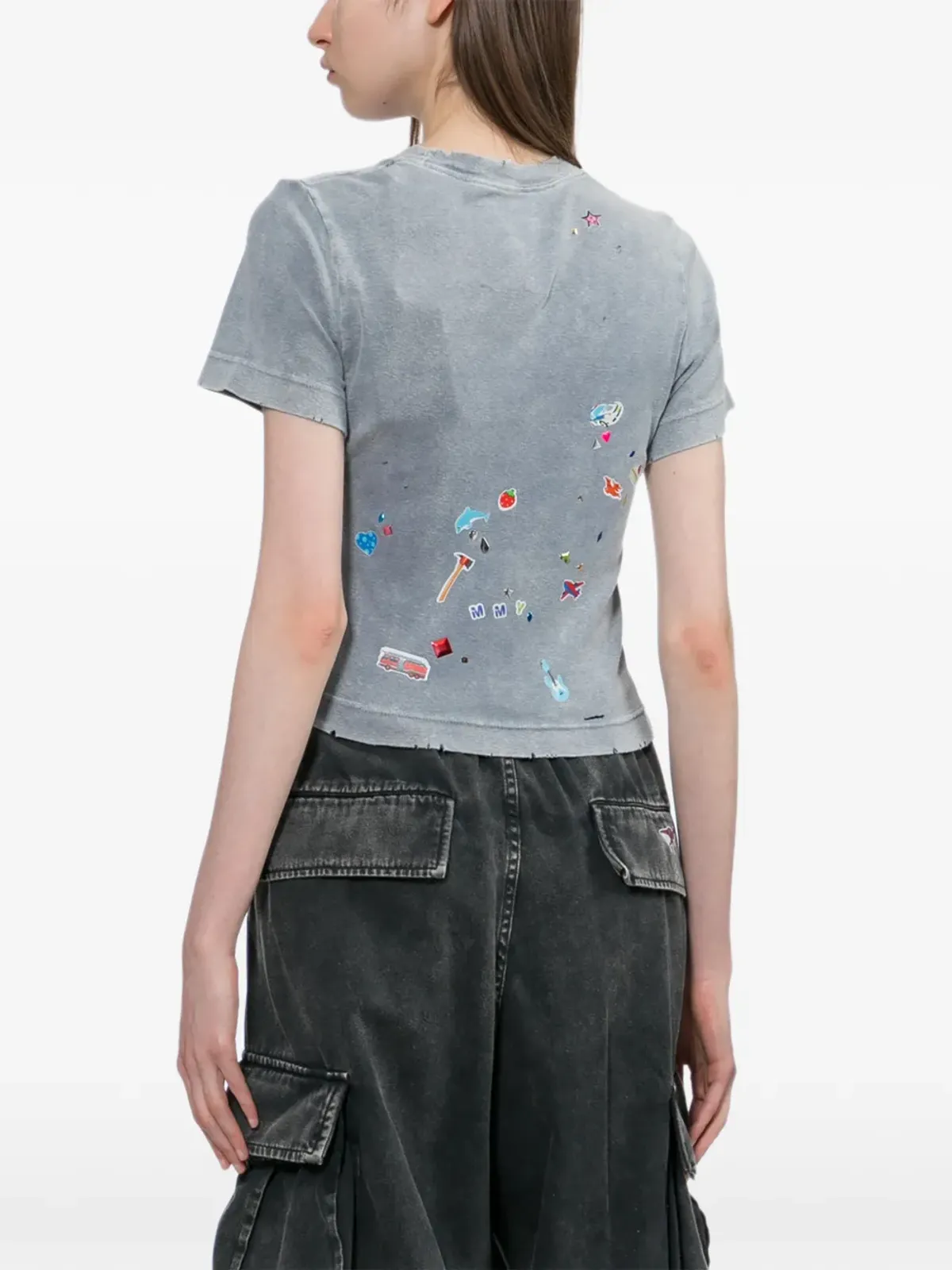 Maison MIHARA YASUHIRO キッズ ステッカー付き 半袖アップリケTシャツ - 画像4