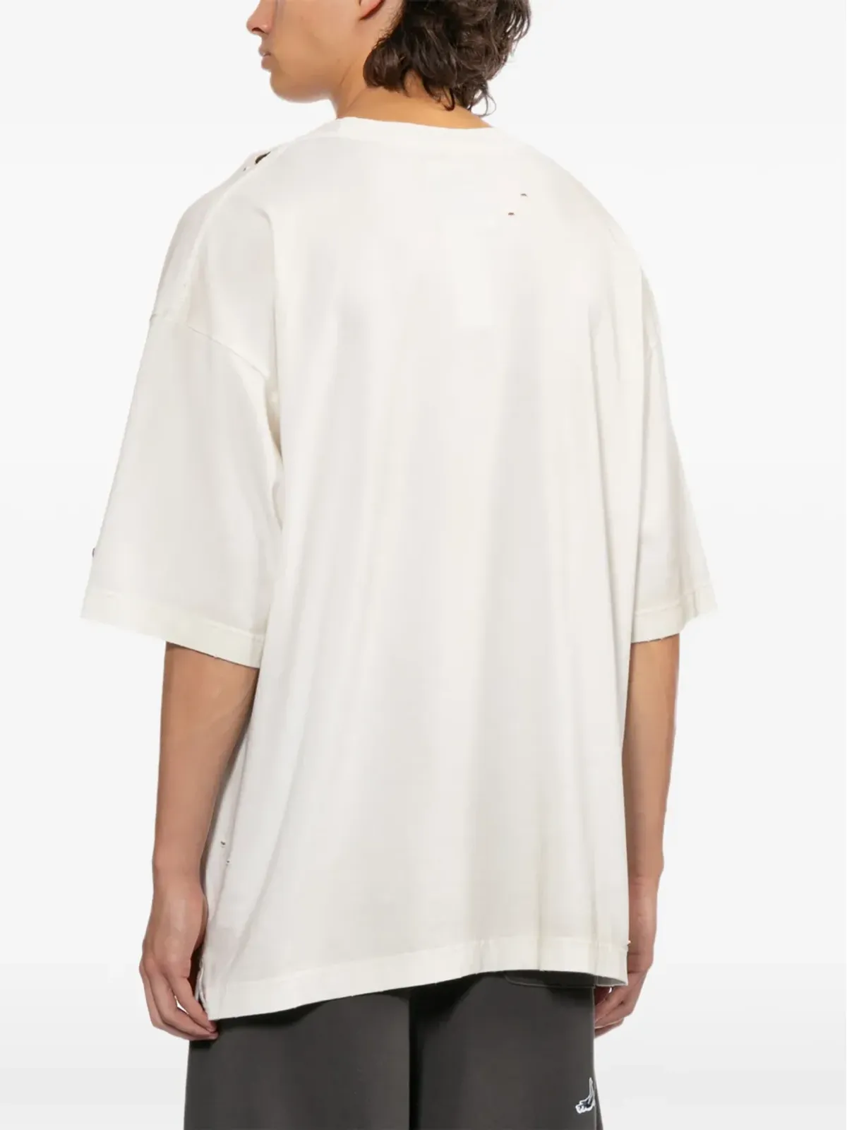 Maison MIHARA YASUHIRO ダメージ加工グラフィックTシャツ - 画像4