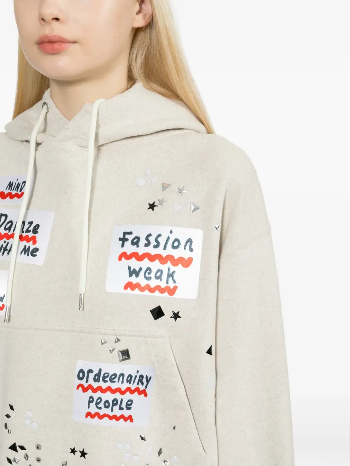 Maison MIHARA YASUHIRO エンベリッシュド・ステッカー・フーディー - 画像5