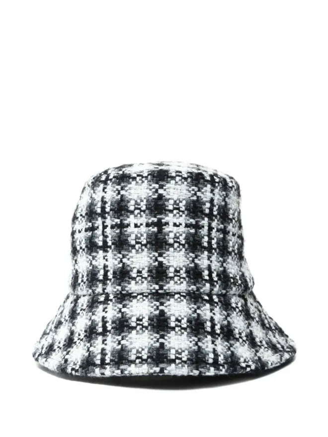 CHANEL Pre-Owned CHANEL ビンテージ ツイード バケットハット グレーの商品画像