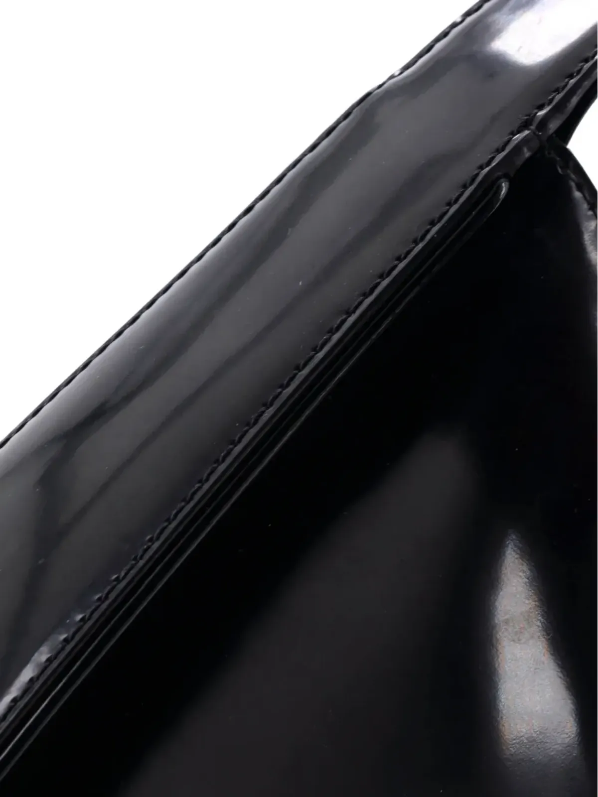 Saint Laurent Pre-Owned レ・サンローラン Le 5 a 7 パテント・スモール・ホーボーバッグ - Black - 画像5