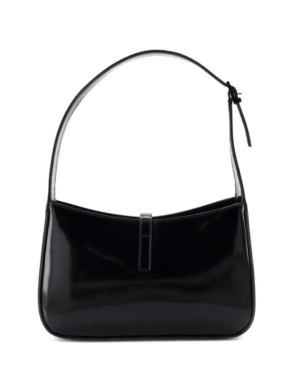 Saint Laurent Pre-Owned レ・サンローラン Le 5 a 7 パテント・スモール・ホーボーバッグ - Black - 画像2