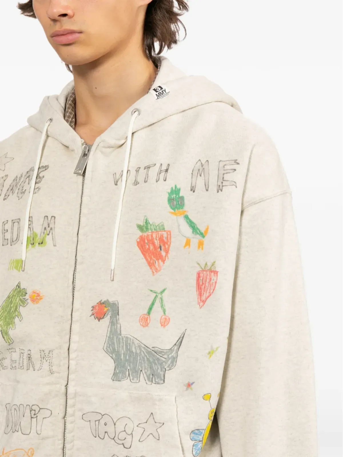 Maison MIHARA YASUHIRO グラフィックプリント ジップアップフーディ - 画像5