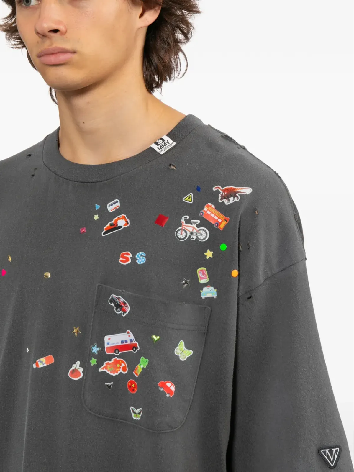Maison MIHARA YASUHIRO 装飾グラフィックTシャツ - 画像5