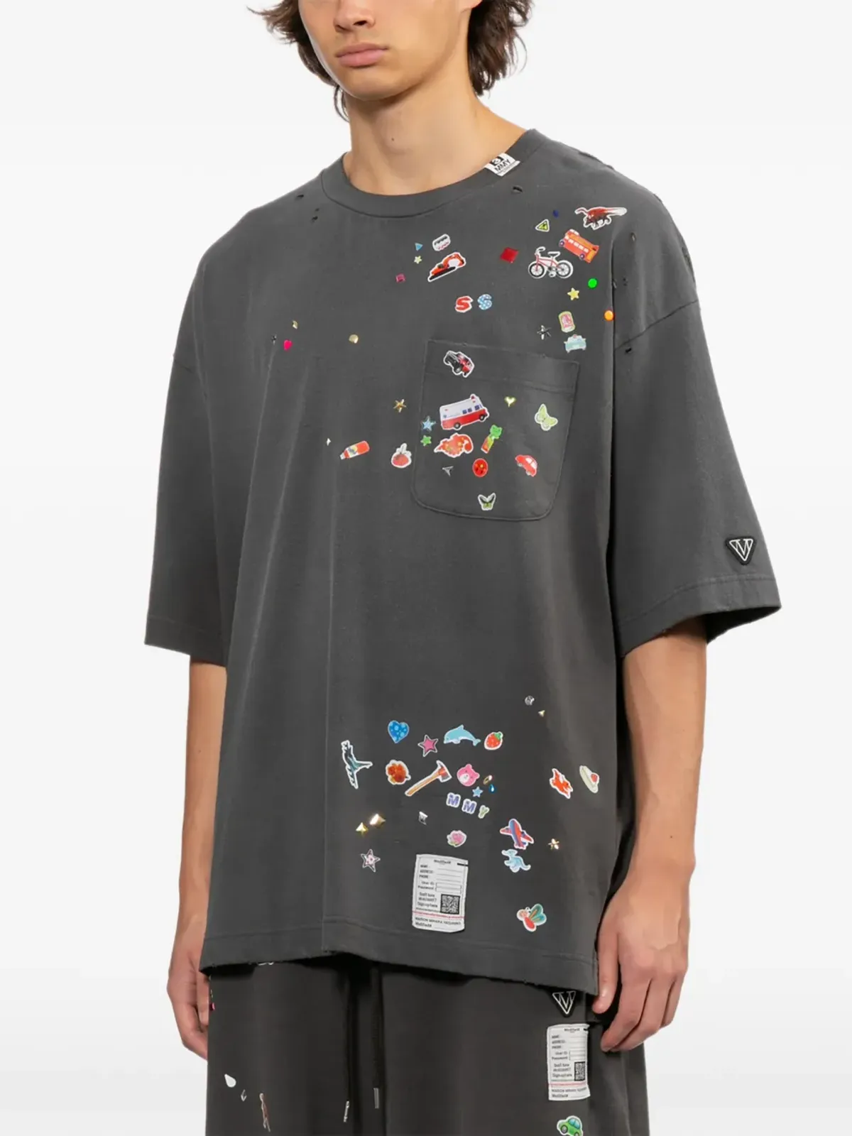 Maison MIHARA YASUHIRO 装飾グラフィックTシャツ - 画像3